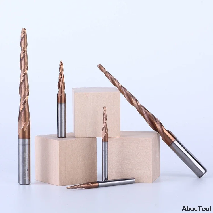 

Solid Carbide Ball Nose Tapered End Mills Cnc Carving Bit Engraving Router Bits Taper Wood Metal Milling Cutters Endmill Drill