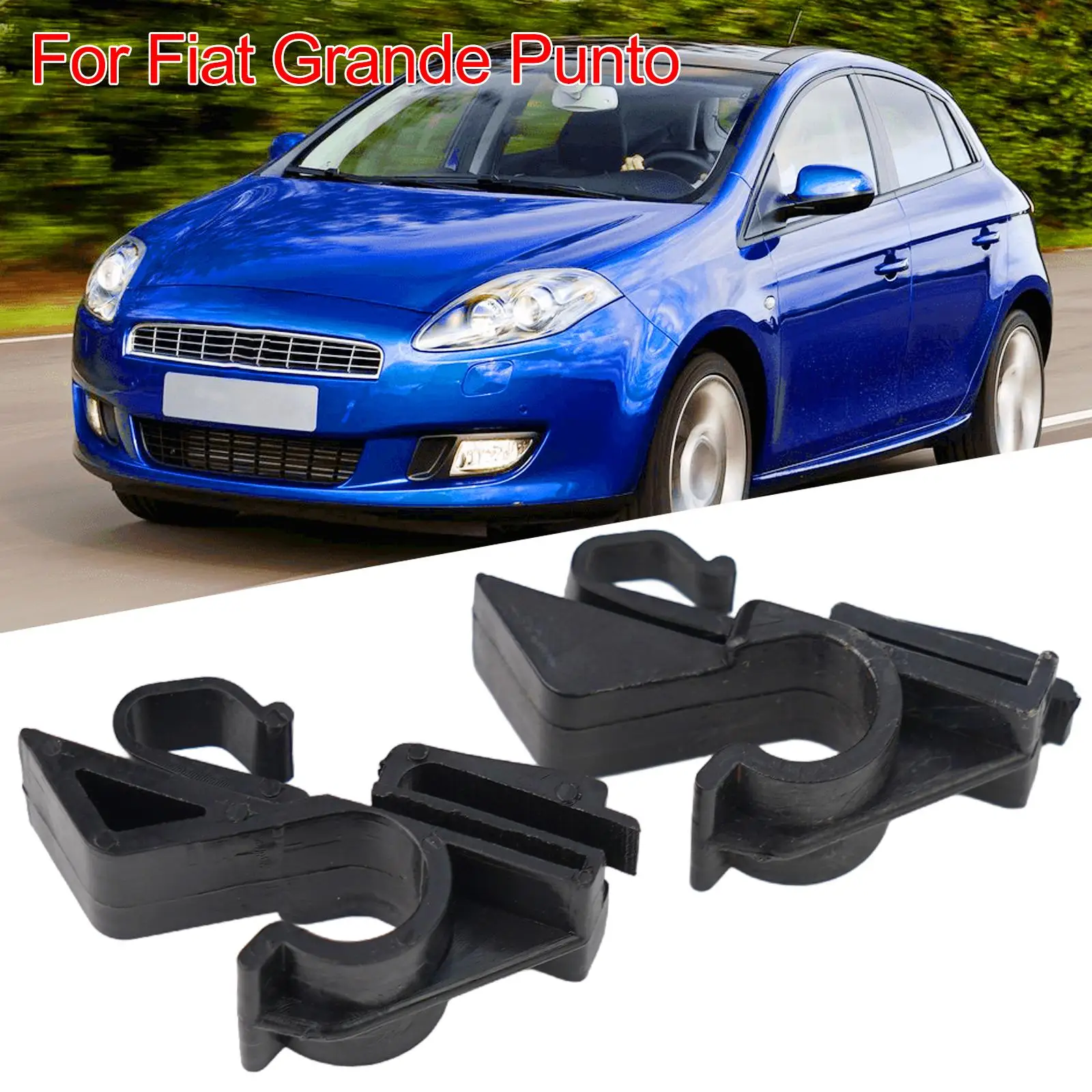 Paar hintere Hutablage-Clips, Sitzaufhänger, Kopfstützenhaken, Organizer, Halter, Klemmen, Befestigungselemente, passend für Fiat Grande Punto 2006–2016 – Detail 2