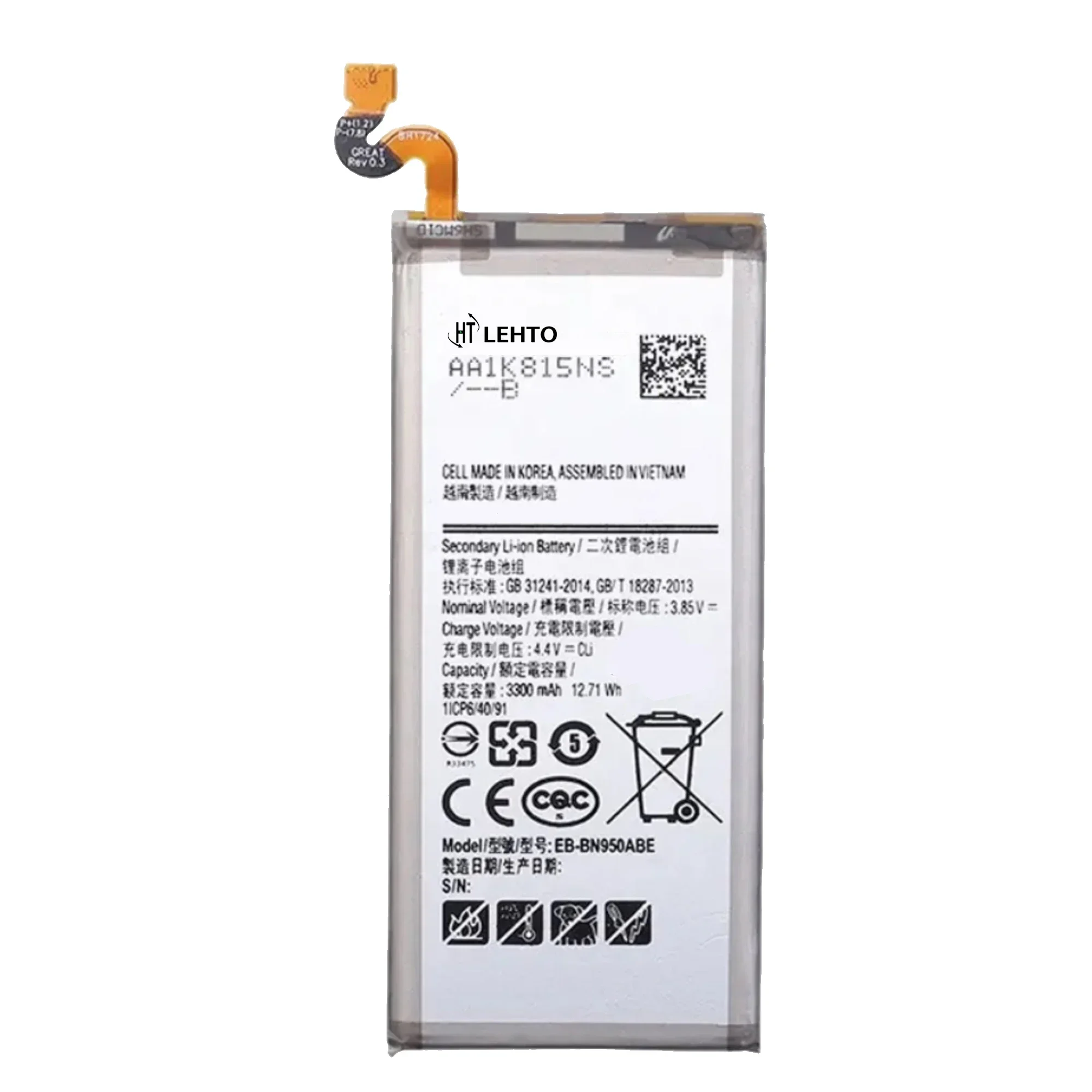 NEW Battery EB-BN950ABE 3300mAh For Samsung Galaxy Note 8 Note8 N950 SM-N950F N950FD N950U/U1 N950W N950N N9500 Bateria