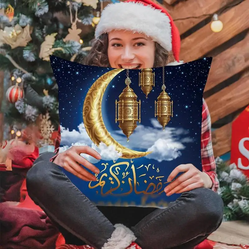 EID Cushion Cover Ramazan Decorations For Home Islamic Mahometan Party Decor Ramazan Kareem EID Al Adha Ramada Pillowcase
