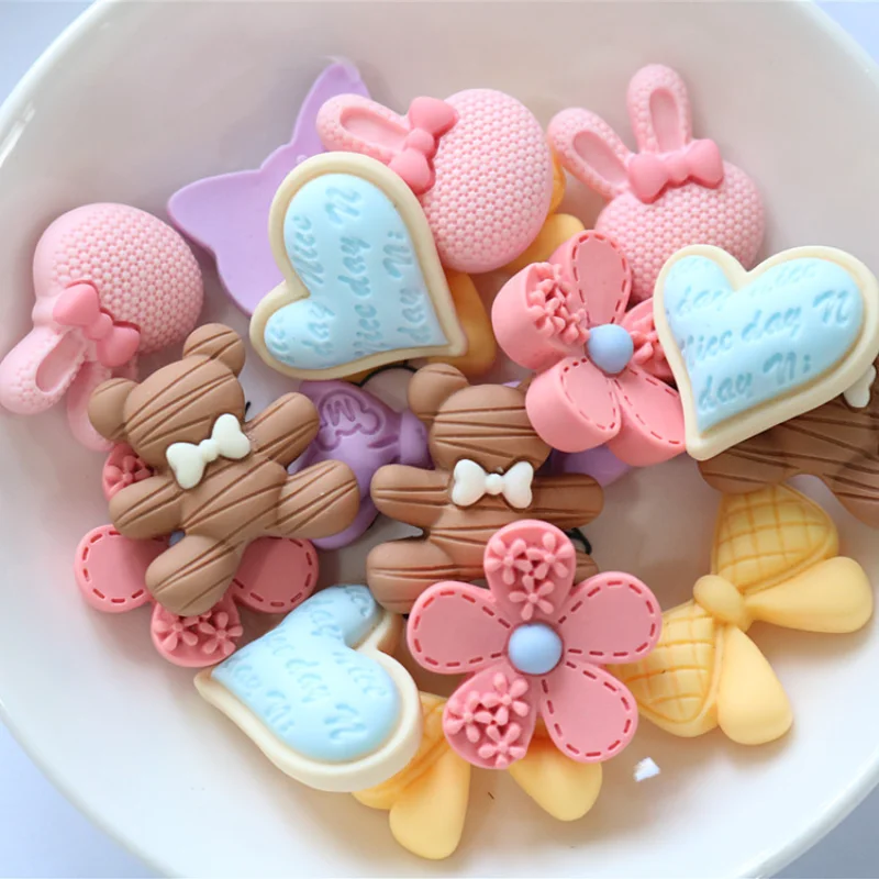 

10pcs Mini Kawaii Cartoon Fruit Cherry Resin Flat Back Cabochons Scrapbook Diy Party Hairpin Accessories Home Decoration Craft