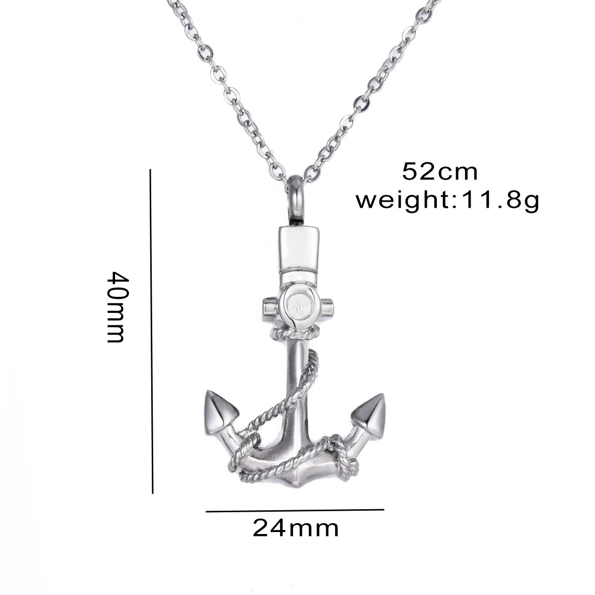 Navigation Keepsake Jewelry Stainless Steel Anchor Cremation Urn Pendant Necklace For Ashes Navy Friendship Gift 4