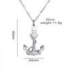 Navigation Keepsake Jewelry Stainless Steel Anchor Cremation Urn Pendant Necklace For Ashes Navy Friendship Gift 4