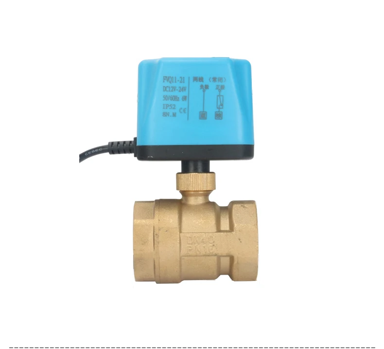 1/2" 3/4" 1" Normally Closed/Open Motorized Ball Valve 220V 12V 24V 2-Wire Brass Electric Ball Valve Replace Solenoid