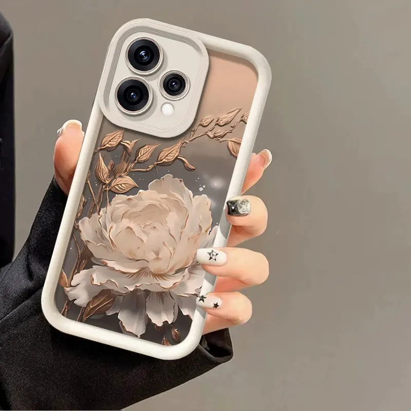 Flexible Silicone Shockproof Protective Cover with Floral Print Design