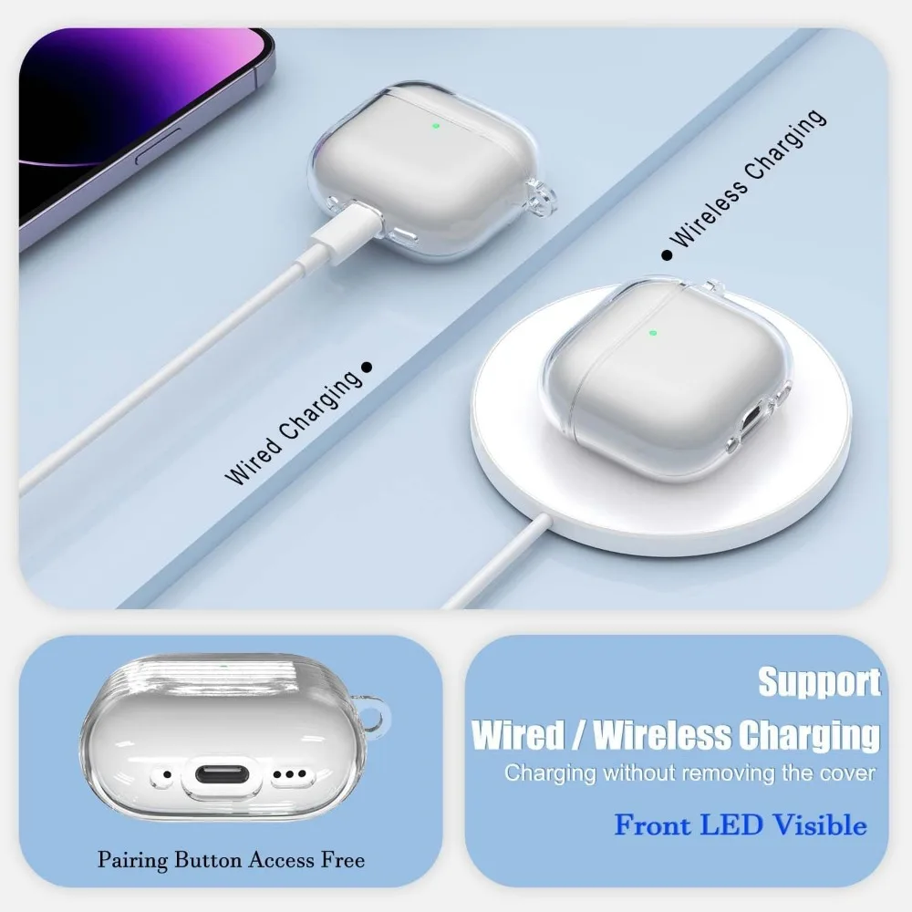 Clear Case For AirPods Pro Pro2 Transparent Soft TPU