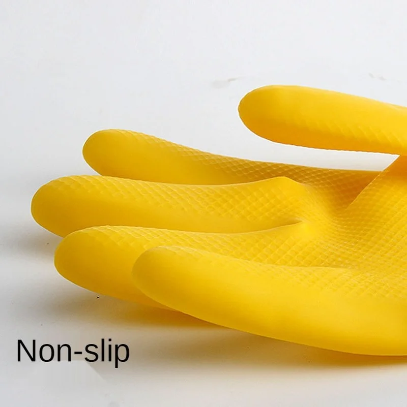 Dishwashing Gloves Cleaning Gloves Protective Gloves Thicken Beef Tendon Rubber Handcoat Latex Wear-resistant Washing Dishes Housework Washing Clothes Car Waterproof Gloves