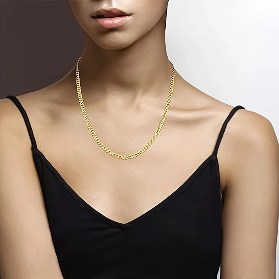 Collana Di Lusso Con Catena Cubana Spessa, Collana Con Catena - Foto 3