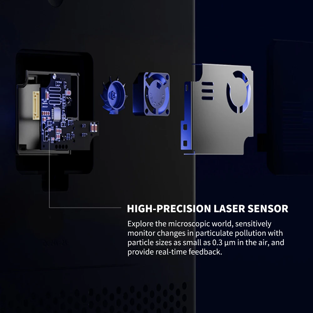 منقي هواء ذكي ، مؤين هواء منزلي ، ضوضاء منخفضة ، 4...