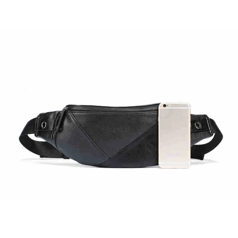 Men Fashion PU Leather Bags Casual Chest Waist Packs for Outdoor Travel Bag