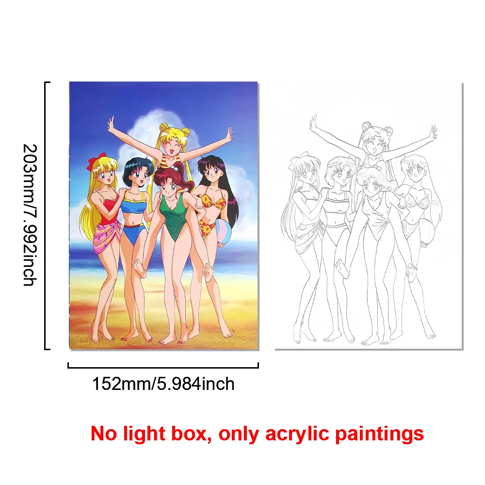 Sailor Moon LED Character Lights - Jupiter, Venus, and Usagi Bedroom & Study Decor Collection