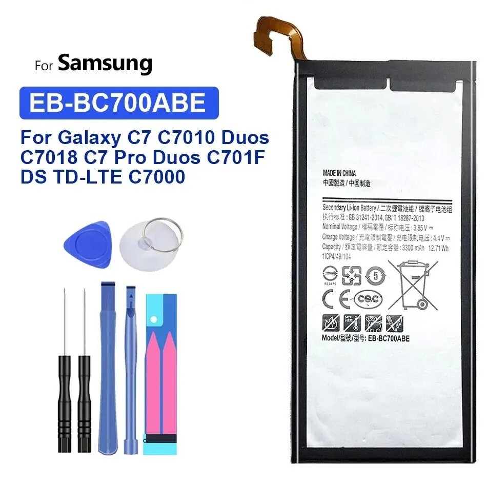 

Mobile Phone Battery For Samsung Galaxy C7 SM-C7010 Duos C7018 C7 Pro Duos SM-C701F/DS TD-LTE SM-C7000 3600mAh EB-BC700ABE