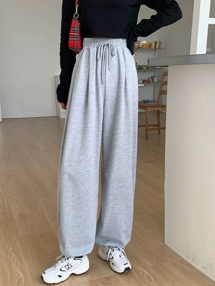 

Gray Sweatpants for Women 2023 Autumn New Baggy Fashion Oversize Sports Pants Balck Trousers Female Joggers Streetwear
