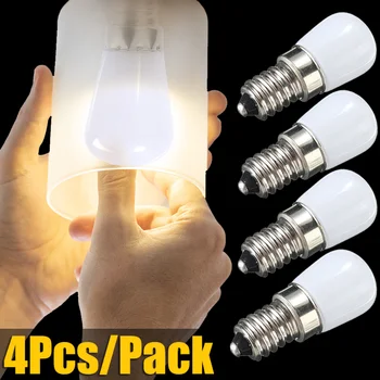 냉장고 디스플레이 캐비닛용 LED 전구, 220V LED 냉장고 램프 나사 전구, 1 개, 2 개, 4 개, E12, E14