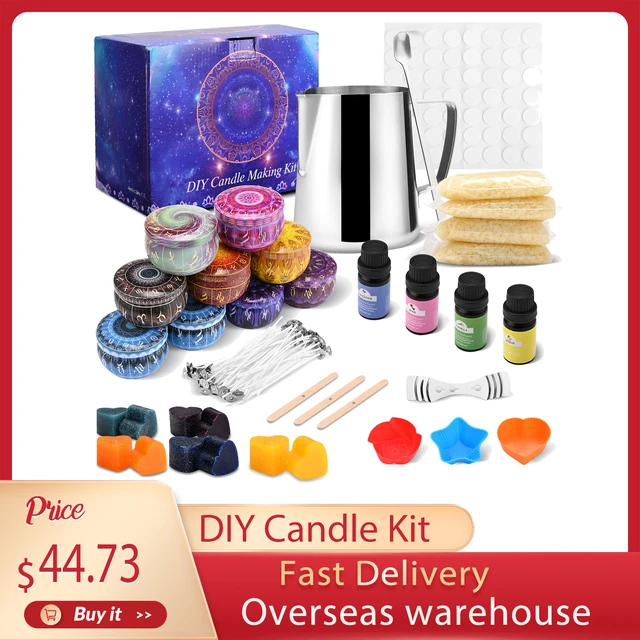 DIY Candle Kit Soy Bean Wax Candle Making Supplies Handmade Aromatherapy  Crafts Wicks Sticker Candle Making Tool Christmas Gifts - AliExpress