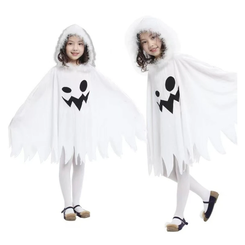 

Girl Halloween Cloaks Elf Costume Hooded Cape Cloaks Party Dress Up Props