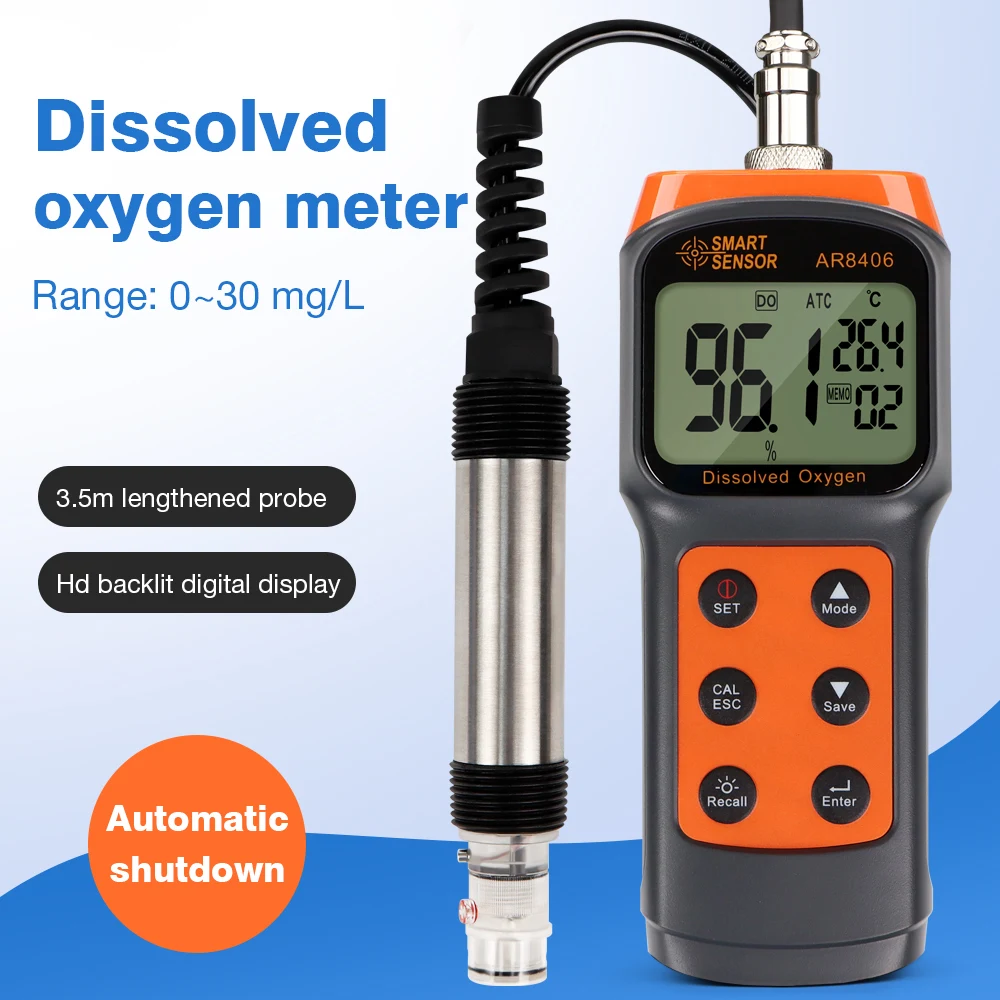 Aquaculture DO Tester 0-30mg/L Digital Dissolved Oxygen Meter