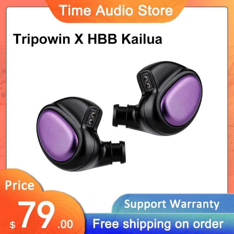 

Tripowin X HBB Kailua Dual Dynamic Driver In-Ear Monitor with Detachable OCC Cable 0.78mm 2Pin Connector for Audiophile Musician