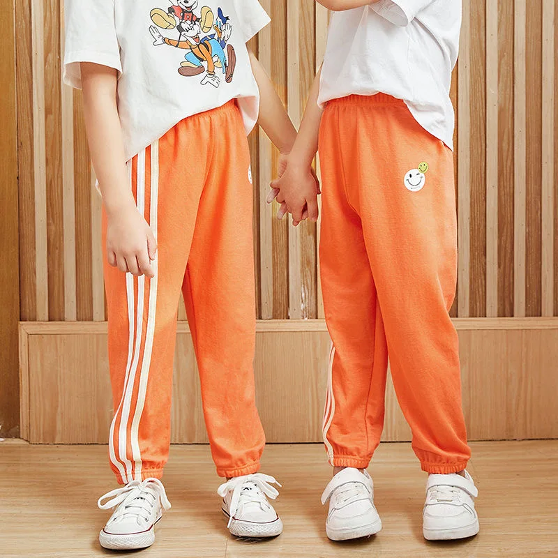 【LF】Kids Jogger Pants 100-150cm Boys Girls Sports Style Trousers Children Anti-Mosquito Long Pants for Spring Summer 6