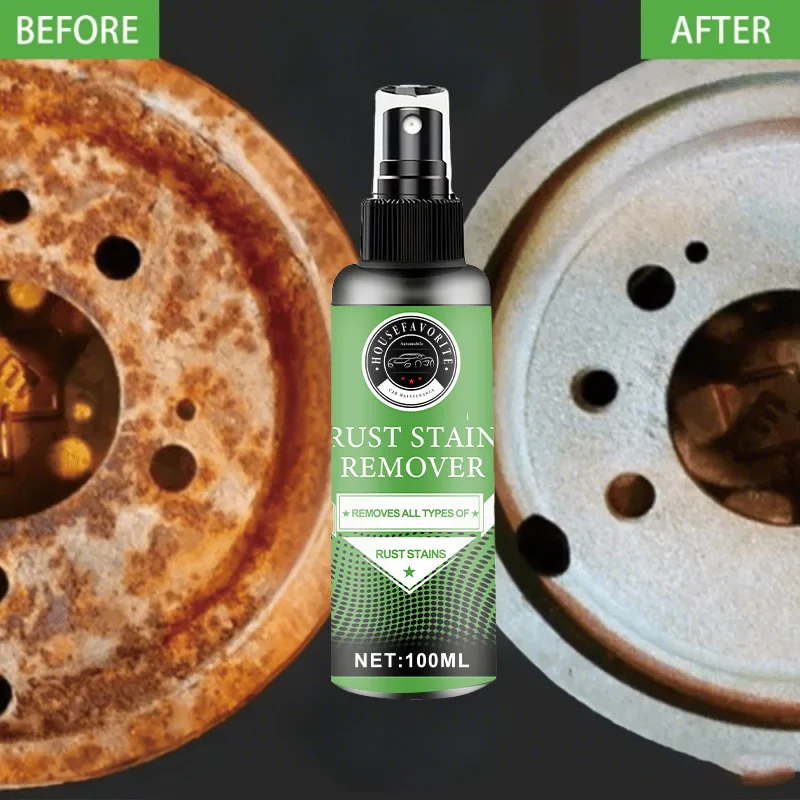 Car Wheel Rust Remover Spray Multi-Purpose Liquid Formula for Easy Rust and Dust Removal Restores Shine on Brake Hubs