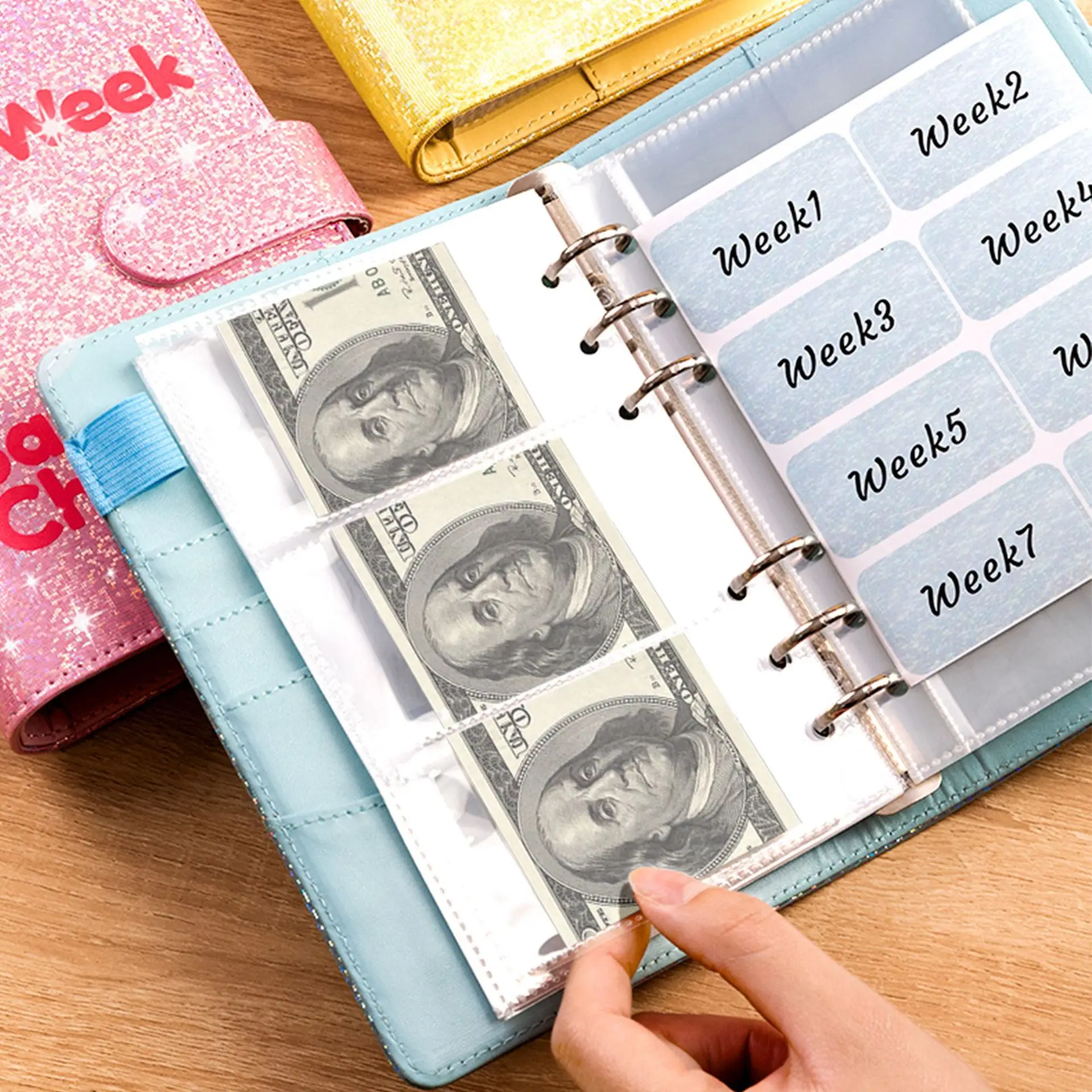 A6  52Week Savings Challenge52 Loose-Leaf Binder Budget Binder With Cash Envelopes Money Organizer System 4