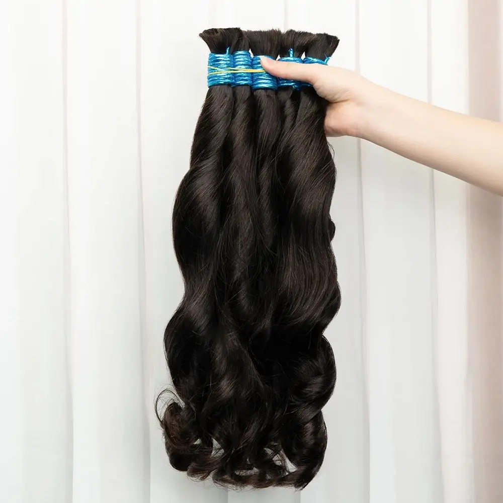 Virgin Deep Curly Bulk Hair 4