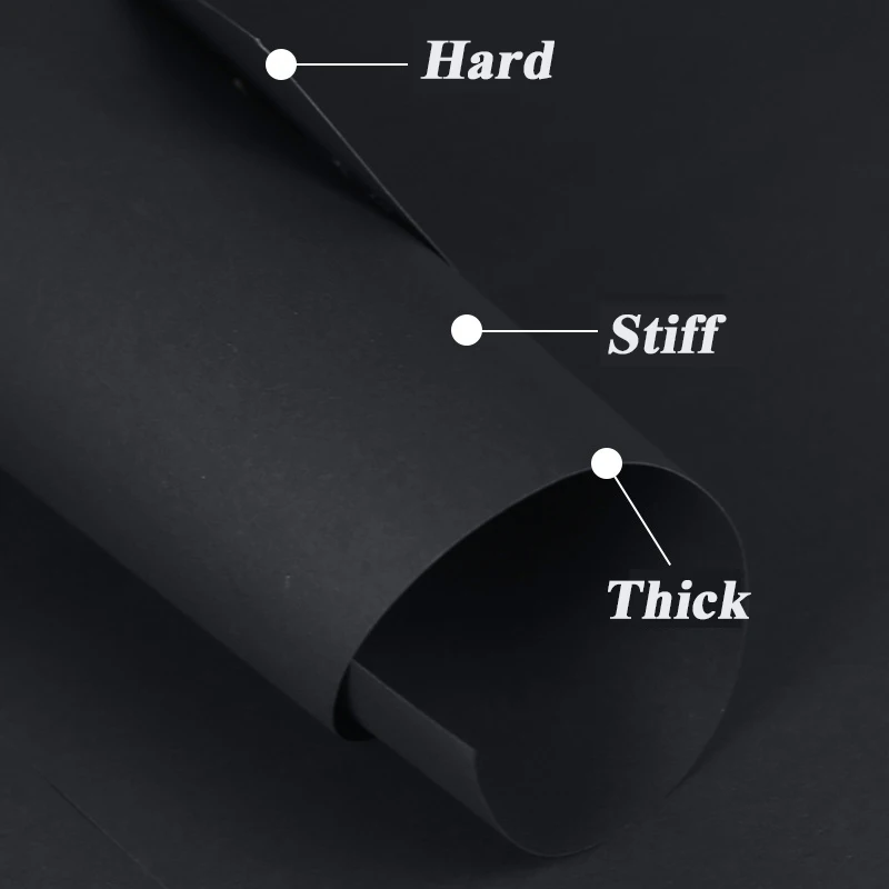 A4 Black Kraft Paper DIY Handmake Card Making Craft Paper Thick Paperboard Cardboard 20/50pcs 180g 230g 300g 400g