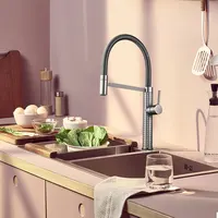High end Spring Kitchen Faucet Brass Luxury Black Faucet for Kitchen Sink 360 ° Swivel Faucet Kitchen Accessories Sink Faucet 2