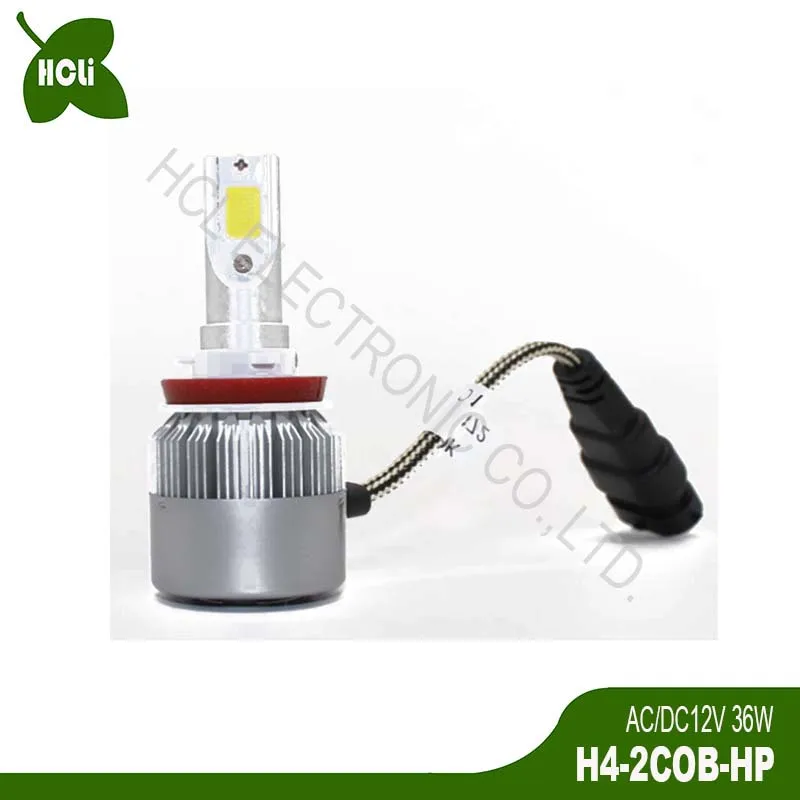 High quality 12V COB H4 H7 H8 H11 9005 9006 HB3 HB4 Car Bulb Led Front Fog Lamp H/L Beam Light Headlight DRL free shipping 2pcs ampoule e10 led bulb 3v 6v 12v 24v super 3w 3535 non polar flashlight headlight car auto interior exterior light head lamp 12 v