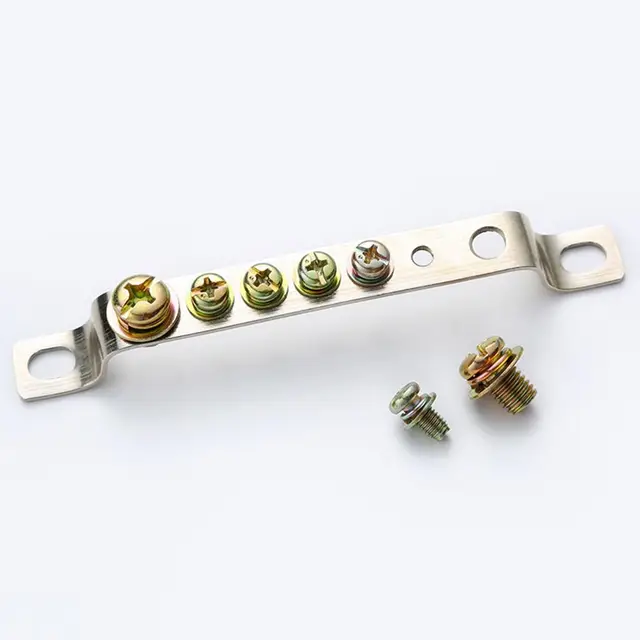 thumbnail interactive-video image 1 of Electrical Distribution Cabinet Lighting Box Terminal Bar Wire Screw 10Pcs Groun 1 of 11