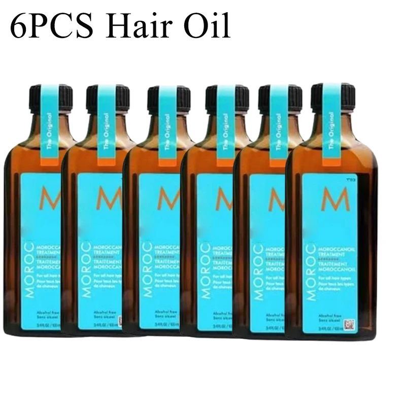 

6pcs Morocco Permeation Hair Care Oil Moisturizing Serum Dry Damage Hair Care Smooth Repair Soft Nourishing 100ml