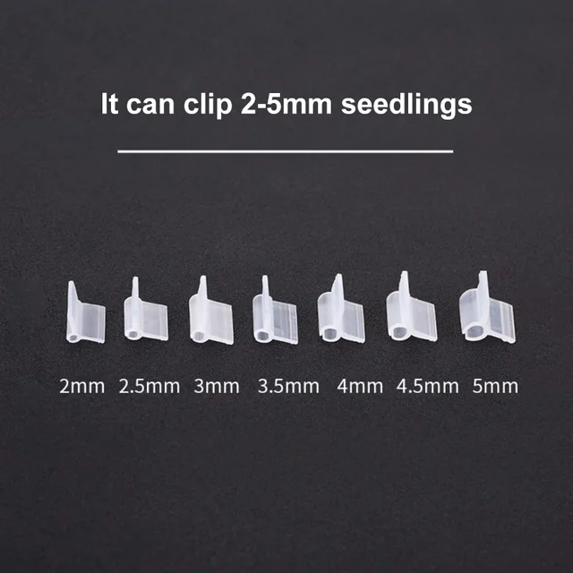 100 db Műanyag Kertészeti Oltó Klipek Mini Átlátszó Paradicsomnövény Tartó Bilincsek Szőlőmag -Növény Bilincset Összekötő - Image 6