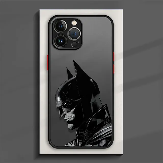 thumbnail image 1 of Phone Case For iPhone 15 14 11 Pro Max 13 12 Mini XR XS X 7 8 6 6S Plus Hard Matte Shell Middle Finger Batman, 1 of 5