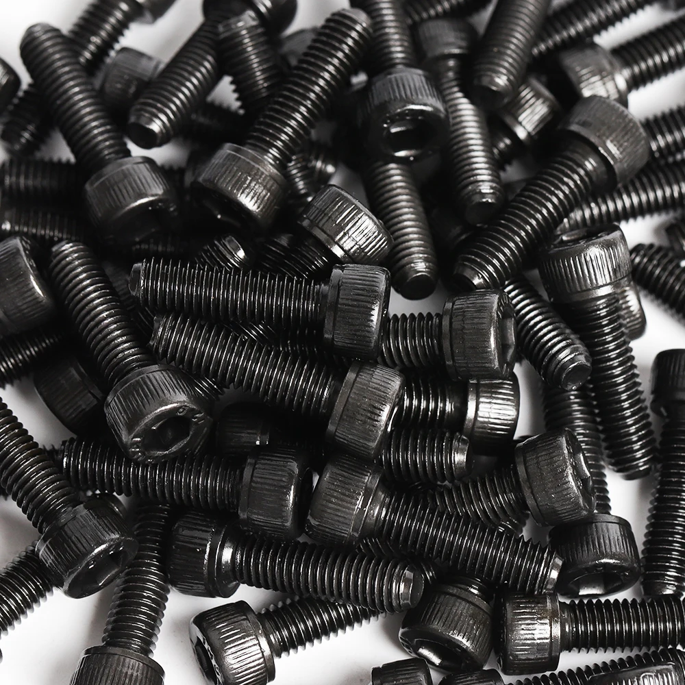 Hex Socket Screw 1140 Black Steel Socket Head Hex Round Cap Screws Set M2 M3 M4 M5 M6 Grade 12.9 DIN912 Allen Bolts Nuts Assortment Kit Tool Box