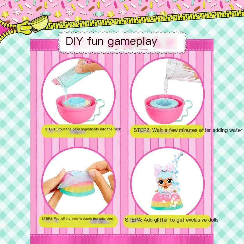 Surprise Doll Cake Doll Series Blind Box Removable Ball Girl Toy DIY Princess Birthday Gift
