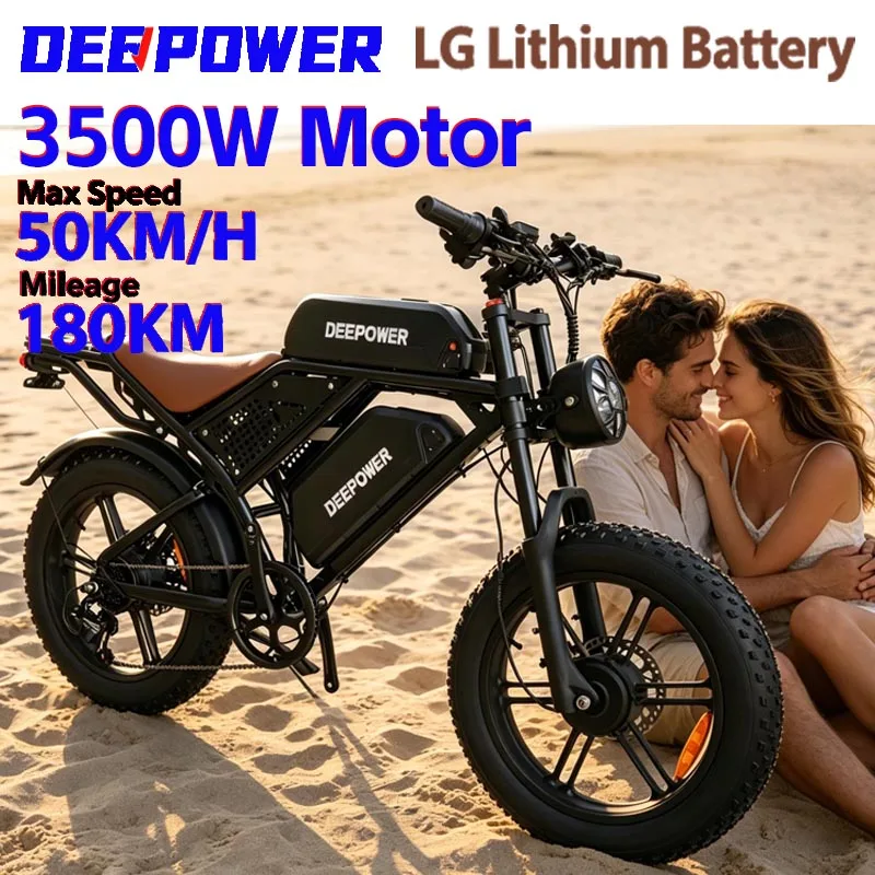 Bicicletta elettrica da montagna 3000W a doppio motore 48V60, pneumatici larghi, per adulti, adatta a neve e deserto.