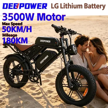 Bicicletta elettrica da montagna 3000W a doppio motore 48V60, pneumatici larghi, per adulti, adatta a neve e deserto.