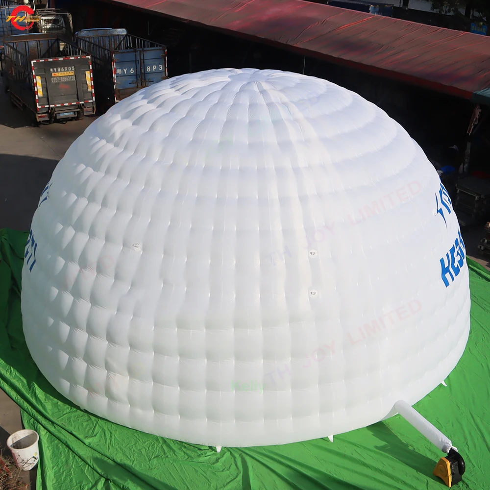 Outdoor 10m Dia Giant Inflatable Igloo Tent Dome Commercial White Inflatable Canopy 5