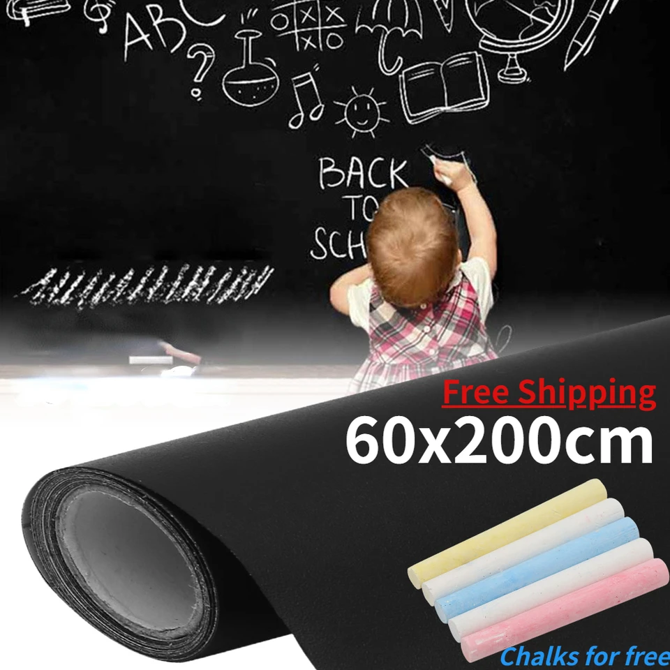  Ciieeo 2 Sets Applique Removable Chalkboard Wall School  Supplies whiteboard Wall Decals it can Move Removable Wallpaper Decal 3D  self Adhesive Blackboard Paper Blackboard Digital : Office Products