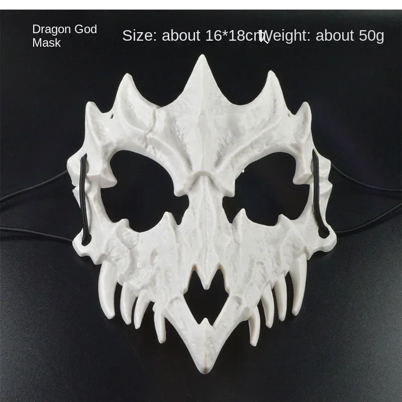 2024 Halloween-Maske, halbe Gesichtsmaske, Cos Dragon God Fierce Tiger, Nachtgabel, Tengu Man Wolf-Maske, Performance-Schädelmasken – Detail 2