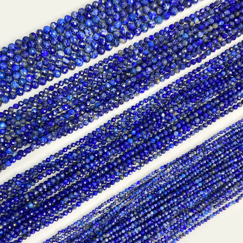 Natural100% Blue Lapis Lazuli Stone Beads Loose Rondelle Small Beads For  Jewelry Making Diy Needlework Bracelet Necklace 2/3/4mm - AliExpress