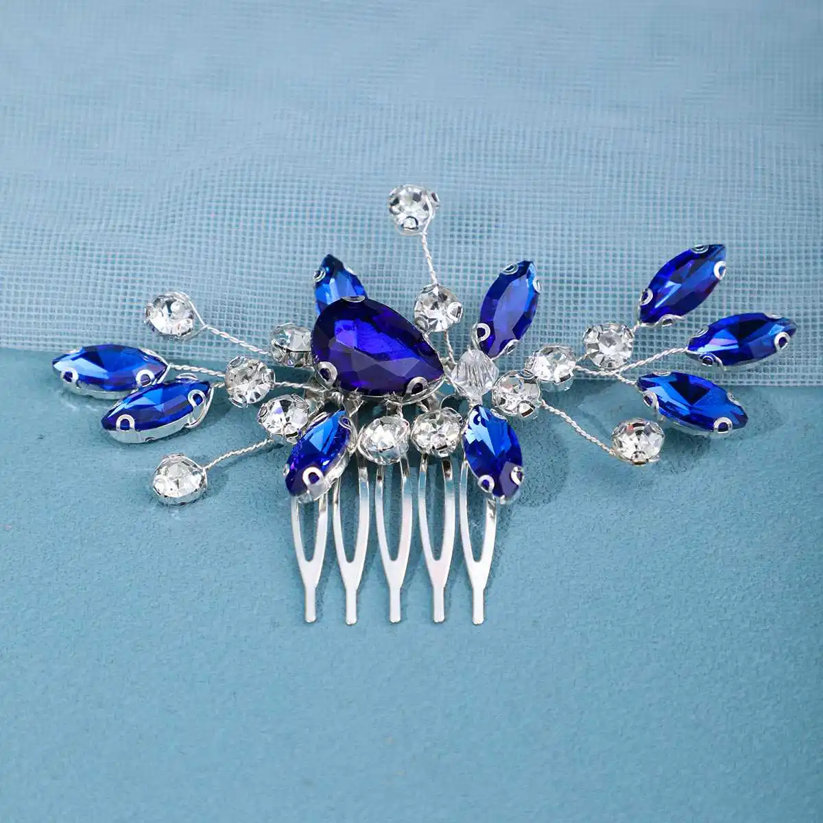Fashion Silver Gold Color Hair Combs For Women Bride Handmade Crystal Rhinestone Princess Hairband Wedding Hair Accessories