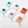 Portable Retro Classic Macaron Colors toys pets Mini Handheld Game kids games electronics handheld brain game With Keychain 5