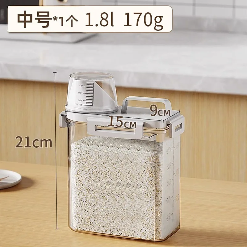 Food grade five grain and miscellaneous storage box, rice bucket tank, sealing kitchen utensil 6