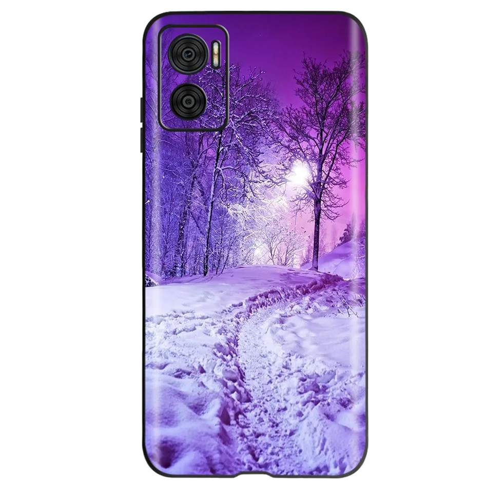 Elegant Flower Butterfly Soft Phone Case for Motorola Moto E Series