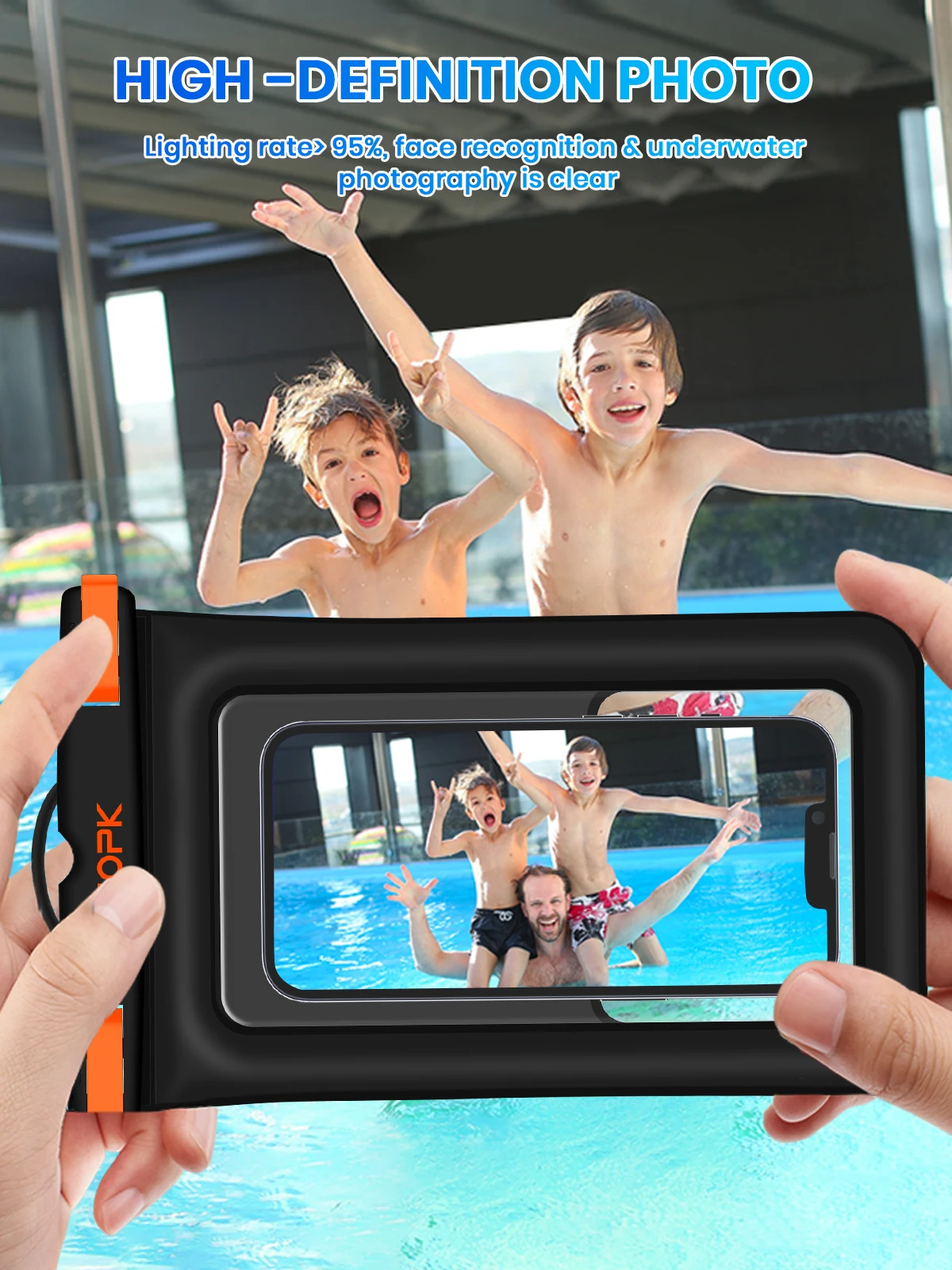 Waterproof Phone Pouch Case iPX8 Waterproof Phone Case For Swimming Universal Dry Bag Underwater For iPhone Samsung Up to 7"