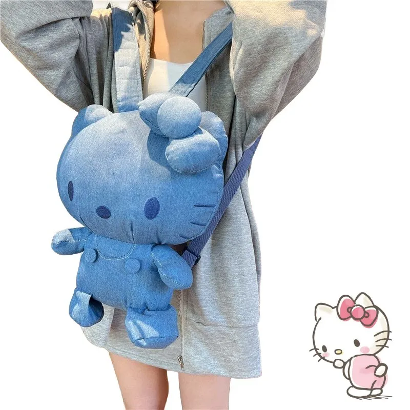 

Сумка для куклы Hello Kitty Kawaii, креативный милый рюкзак с мультяшным котиком, дорожная портативная модная сумка для хранения для девочек с аниме, детский подарок
