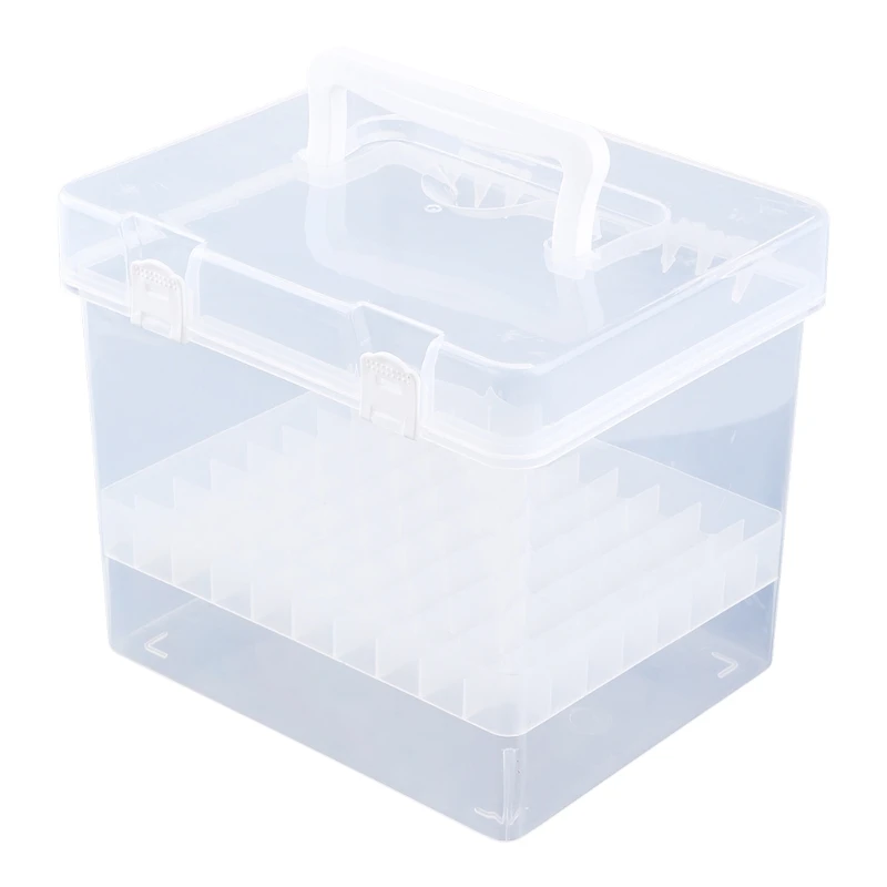 80 Slot Plastic Carrying Marker Case Holder Storage Organizer Box for Paint Sketch Markers-Fits for Markers Pen from 15mm to