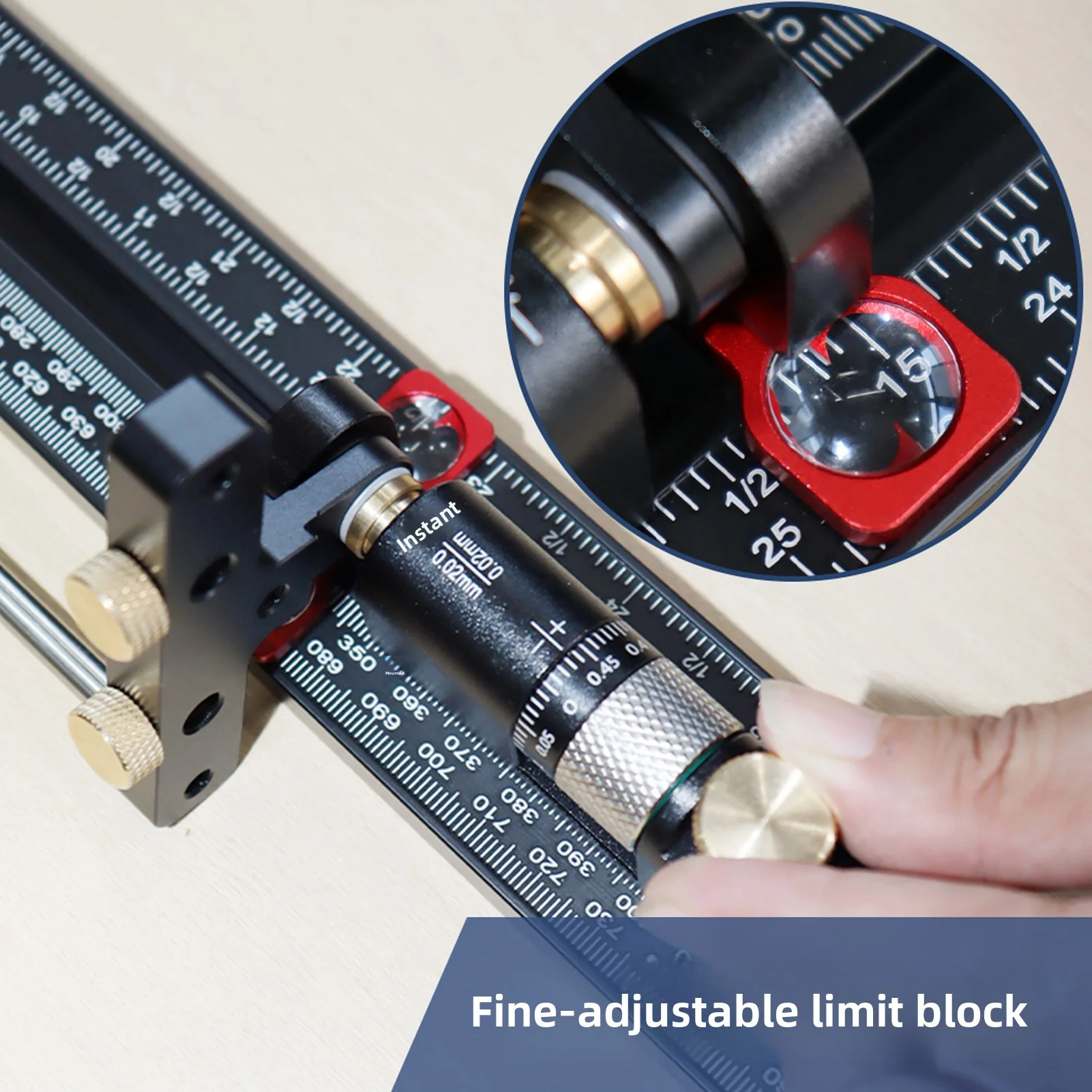 Circular Saw Track Set Adjustable Limiters and Rails Track Saw Parallel Rail  Kit Multifunctional Clear Scale for Planers