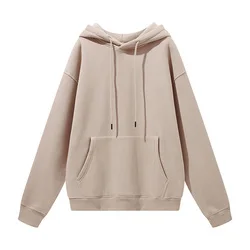 Unisex 2piece Casual Solid 345g Plus Size Hoodies and SweatPants Set Cotton Stacked for Men High Quality